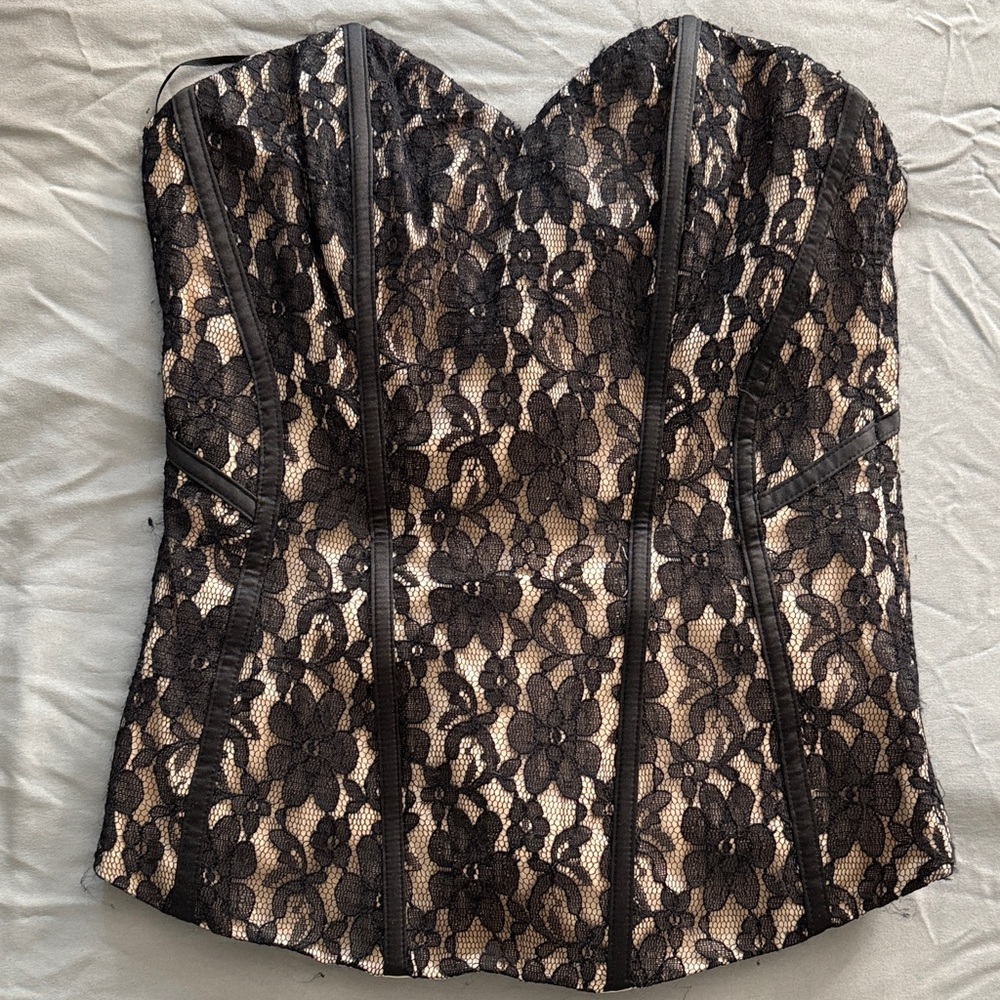 Guess by Marciano Black Lace Crop Top